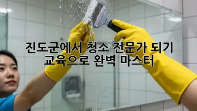 진도군에서 청소 전문가 되기: 교육으로 완벽 마스터!